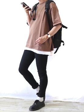 「Dr. Martens（ドクターマーチン）のDr.Martens / ドクターマーチン 1461 3EYE GIBSON SHOE 3ホール ギブソン シューズ ブーツ（ブーツ）」を使った、Ryoooさん（メンズ・178cm）の春コーディネート