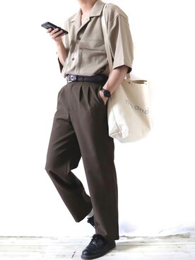 「Dr. Martens（ドクターマーチン）のDr.Martens / ドクターマーチン 1461 3EYE GIBSON SHOE 3ホール ギブソン シューズ ブーツ（ブーツ）」を使った、Ryoooさん（メンズ・178cm）の春コーディネート