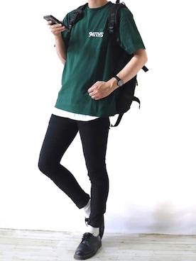 「Dr. Martens（ドクターマーチン）のDr.Martens / ドクターマーチン 1461 3EYE GIBSON SHOE 3ホール ギブソン シューズ ブーツ（ブーツ）」を使った、Ryoooさん（メンズ・178cm）の春コーディネート