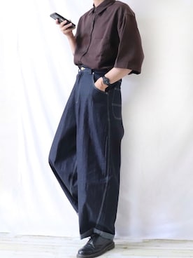 「Dr. Martens（ドクターマーチン）のDr.Martens / ドクターマーチン 1461 3EYE GIBSON SHOE 3ホール ギブソン シューズ ブーツ（ブーツ）」を使った、Ryoooさん（メンズ・178cm）の春コーディネート