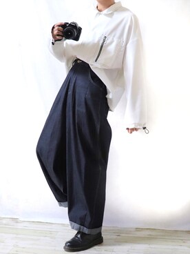 「Dr. Martens（ドクターマーチン）のDr.Martens / ドクターマーチン 1461 3EYE GIBSON SHOE 3ホール ギブソン シューズ ブーツ（ブーツ）」を使った、Ryoooさん（メンズ・178cm）の春コーディネート