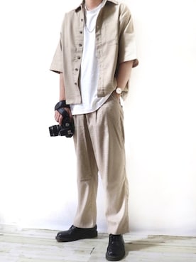 「Dr. Martens（ドクターマーチン）のDr.Martens / ドクターマーチン 1461 3EYE GIBSON SHOE 3ホール ギブソン シューズ ブーツ（ブーツ）」を使った、Ryoooさん（メンズ・178cm）の春コーディネート