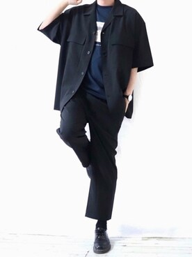 「Dr. Martens（ドクターマーチン）のDr.Martens / ドクターマーチン 1461 3EYE GIBSON SHOE 3ホール ギブソン シューズ ブーツ（ブーツ）」を使った、Ryoooさん（メンズ・178cm）の春コーディネート