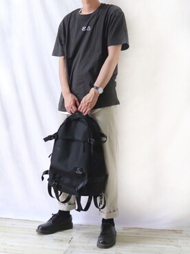 「Dr. Martens（ドクターマーチン）のDr.Martens / ドクターマーチン 1461 3EYE GIBSON SHOE 3ホール ギブソン シューズ ブーツ（ブーツ）」を使った、Ryoooさん（メンズ・178cm）の夏コーディネート