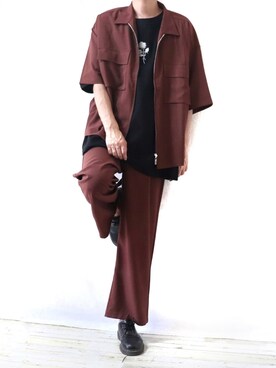 「Dr. Martens（ドクターマーチン）のDr.Martens / ドクターマーチン 1461 3EYE GIBSON SHOE 3ホール ギブソン シューズ ブーツ（ブーツ）」を使った、Ryoooさん（メンズ・178cm）の夏コーディネート