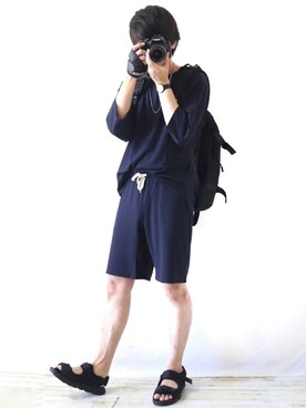 「GRADE（グレイド）のアイテム（バッグ）」を使った、Ryoooさん（メンズ・178cm）の夏コーディネート