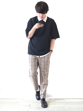 「Dr. Martens（ドクターマーチン）のDr.Martens / ドクターマーチン 1461 3EYE GIBSON SHOE 3ホール ギブソン シューズ ブーツ（ブーツ）」を使った、Ryoooさん（メンズ・178cm）の夏コーディネート