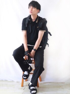 「GRADE（グレイド）のアイテム（バッグ）」を使った、Ryoooさん（メンズ・178cm）の夏コーディネート