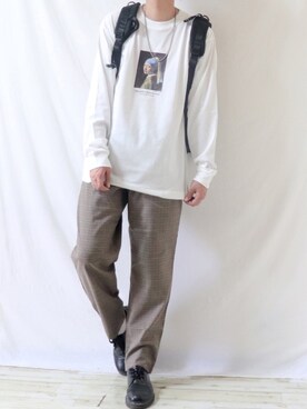 「Dr. Martens（ドクターマーチン）のDr.Martens / ドクターマーチン 1461 3EYE GIBSON SHOE 3ホール ギブソン シューズ ブーツ（ブーツ）」を使った、Ryoooさん（メンズ・178cm）の秋コーディネート