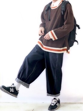 「GRADE（グレイド）のアイテム」を使った、Ryoooさん（メンズ・178cm）の秋コーディネート