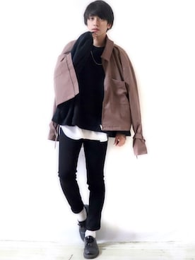 「INTER FACTORY（インターファクトリー）のアイテム（その他アウター）」を使った、Ryoooさん（メンズ・178cm）の秋コーディネート