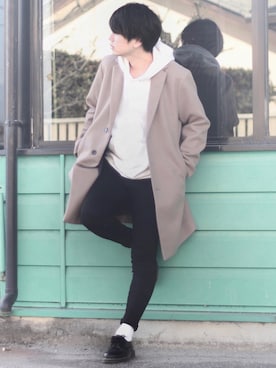 「Dr. Martens（ドクターマーチン）のDr.Martens / ドクターマーチン 1461 3EYE GIBSON SHOE 3ホール ギブソン シューズ ブーツ（ブーツ）」を使った、Ryoooさん（メンズ・178cm）の秋コーディネート