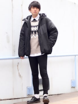 「Dr. Martens（ドクターマーチン）のDr.Martens / ドクターマーチン 1461 3EYE GIBSON SHOE 3ホール ギブソン シューズ ブーツ（ブーツ）」を使った、Ryoooさん（メンズ・178cm）の秋コーディネート