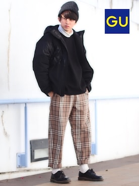 「Dr. Martens（ドクターマーチン）のDr.Martens / ドクターマーチン 1461 3EYE GIBSON SHOE 3ホール ギブソン シューズ ブーツ（ブーツ）」を使った、Ryoooさん（メンズ・178cm）の冬コーディネート