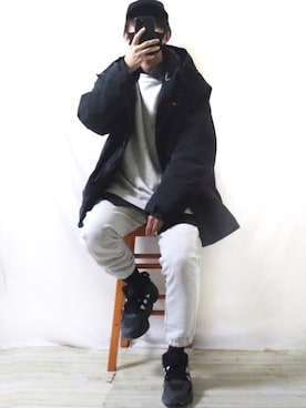 「FEELING MADE（フィーリングメイド）のアイテム」を使った、Ryoooさん（メンズ・178cm）の冬コーディネート