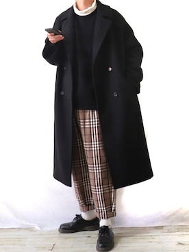 「Dr. Martens（ドクターマーチン）のDr.Martens / ドクターマーチン 1461 3EYE GIBSON SHOE 3ホール ギブソン シューズ ブーツ（ブーツ）」を使った、Ryoooさん（メンズ・178cm）の冬コーディネート