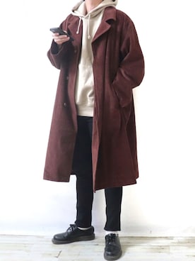 「Dr. Martens（ドクターマーチン）のDr.Martens / ドクターマーチン 1461 3EYE GIBSON SHOE 3ホール ギブソン シューズ ブーツ（ブーツ）」を使った、Ryoooさん（メンズ・178cm）の冬コーディネート