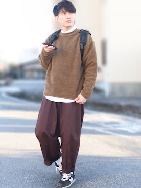 「GRADE（グレイド）のアイテム」を使った、Ryoooさん（メンズ・178cm）の冬コーディネート