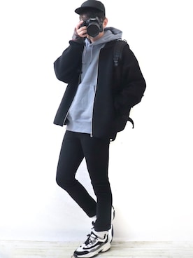 「GRADE（グレイド）のアイテム」を使った、Ryoooさん（メンズ・178cm）の冬コーディネート