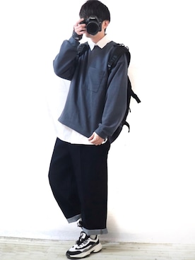 「GRADE（グレイド）のアイテム」を使った、Ryoooさん（メンズ・178cm）の冬コーディネート