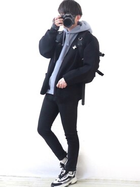 「ADRER（アドラー）のアイテム（バッグ）」を使った、Ryoooさん（メンズ・178cm）の冬コーディネート