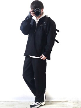 「ADRER（アドラー）のアイテム（バッグ）」を使った、Ryoooさん（メンズ・178cm）の冬コーディネート