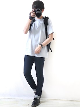 「Dr. Martens（ドクターマーチン）のDr.Martens / ドクターマーチン 1461 3EYE GIBSON SHOE 3ホール ギブソン シューズ ブーツ（ブーツ）」を使った、Ryoooさん（メンズ・178cm）の春コーディネート