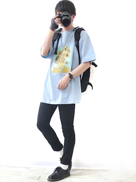 「Dr. Martens（ドクターマーチン）のDr.Martens / ドクターマーチン 1461 3EYE GIBSON SHOE 3ホール ギブソン シューズ ブーツ（ブーツ）」を使った、Ryoooさん（メンズ・178cm）の春コーディネート