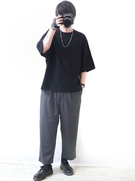 「Dr. Martens（ドクターマーチン）のDr.Martens / ドクターマーチン 1461 3EYE GIBSON SHOE 3ホール ギブソン シューズ ブーツ（ブーツ）」を使った、Ryoooさん（メンズ・178cm）の春コーディネート