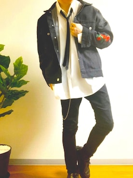 「SPINNS(スピンズ)のアイテム(ウォレットチェーン)」を使った、かっつーさん(メンズ・170cm)の秋コーディネート