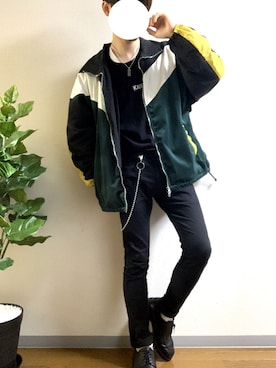 「INTER FACTORY（インターファクトリー）のアイテム（ナイロンジャケット）」を使った、かっつーさん（メンズ・170cm）の秋コーディネート