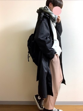 「Confirm（コンファーム）のアイテム（トレンチコート）」を使った、かっつーさん（メンズ・170cm）の冬コーディネート