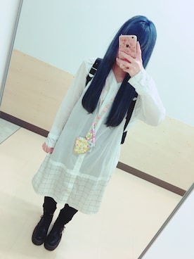 「STOF（ストフ）のアイテム（ワンピース/ドレス）」を使った、こゝろさん（レディース・156cm）の冬コーディネート