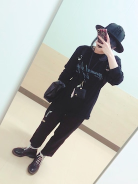 「Ground Y（グラウンドワイ）のアイテム（帽子）」を使った、こゝろさん（レディース・156cm）の夏コーディネート