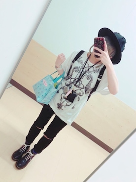 「Ground Y（グラウンドワイ）のアイテム（帽子）」を使った、こゝろさん（レディース・156cm）の秋コーディネート