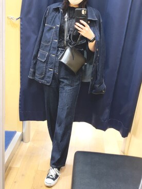 「セットアップ風」｜「アイテム（PC・スマホグッズ/家電）」を使った、こゝろさん（レディース・156cm）の春コーディネート
