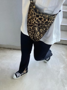 「COOTIE PRODUCTIONS（クーティープロダクションズ）のアイテム（バッグ）」を使った、fuminaさん（レディース・176cm）の秋コーディネート