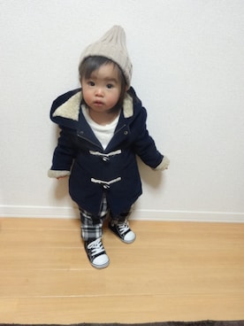 「LAGOM（LAGOM）のアイテム（ジャケット/アウター）」を使った、Haya#Meeeiさん（キッズ・70cm）の冬コーディネート