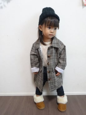 「秋のブラウンスタイル」｜「アイテム（福袋/福箱）」を使った、Haya#Meeeiさん（キッズ・80cm）の秋コーディネート