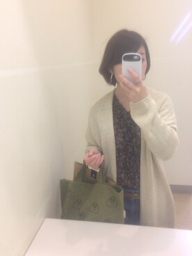 「お買い物」｜「アイテム（トートバッグ）」を使った、mmi⚘さん（レディース・153cm）の春コーディネート
