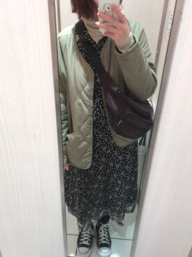 「アイテム（ダウンジャケット/コート）」を使った、mmi⚘さん（レディース・153cm・20代）の冬コーディネート