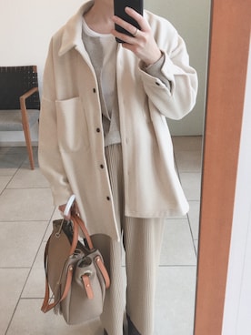 「andme（アンドミー）のアイテム（その他アウター）」を使った、mmi⚘さん（レディース・153cm）の春コーディネート