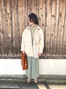 「andme（アンドミー）のアイテム（その他アウター）」を使った、mmi⚘さん（レディース・153cm）の春コーディネート