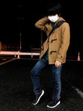 「アイテム（ダッフルコート）」を使った、Team aさん（メンズ・170cm・10代）の秋コーディネート