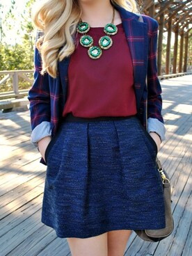 「blazer」｜AnnaJamesさん（レディース・168cm・20代）の秋コーディネート