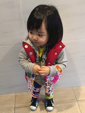 「JAM（ジャム）のアイテム（ジャケット/アウター）」を使った、IBU(*Ü*)و✩*.ﾟさん（キッズ・90cm）の冬コーディネート