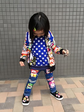 「JAM（ジャム）のアイテム（ジャケット/アウター）」を使った、IBU(*Ü*)و✩*.ﾟさん（キッズ・90cm）の冬コーディネート