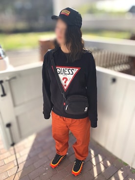 「CHUMS（チャムス）のアイテム（ショルダーバッグ）」を使った、yuipiiiii🐻さん（レディース・163cm）の春コーディネート