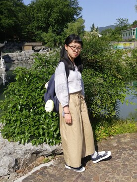 「flower」｜「アイテム（その他）」を使った、evenさん（レディース・158cm）の春コーディネート