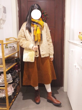 「GU（ジーユー）のアイテム（雑貨/ホビー）」を使った、evenさん（レディース・158cm）の冬コーディネート